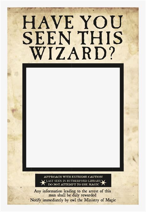 Free Printable Have You Seen This Wizard